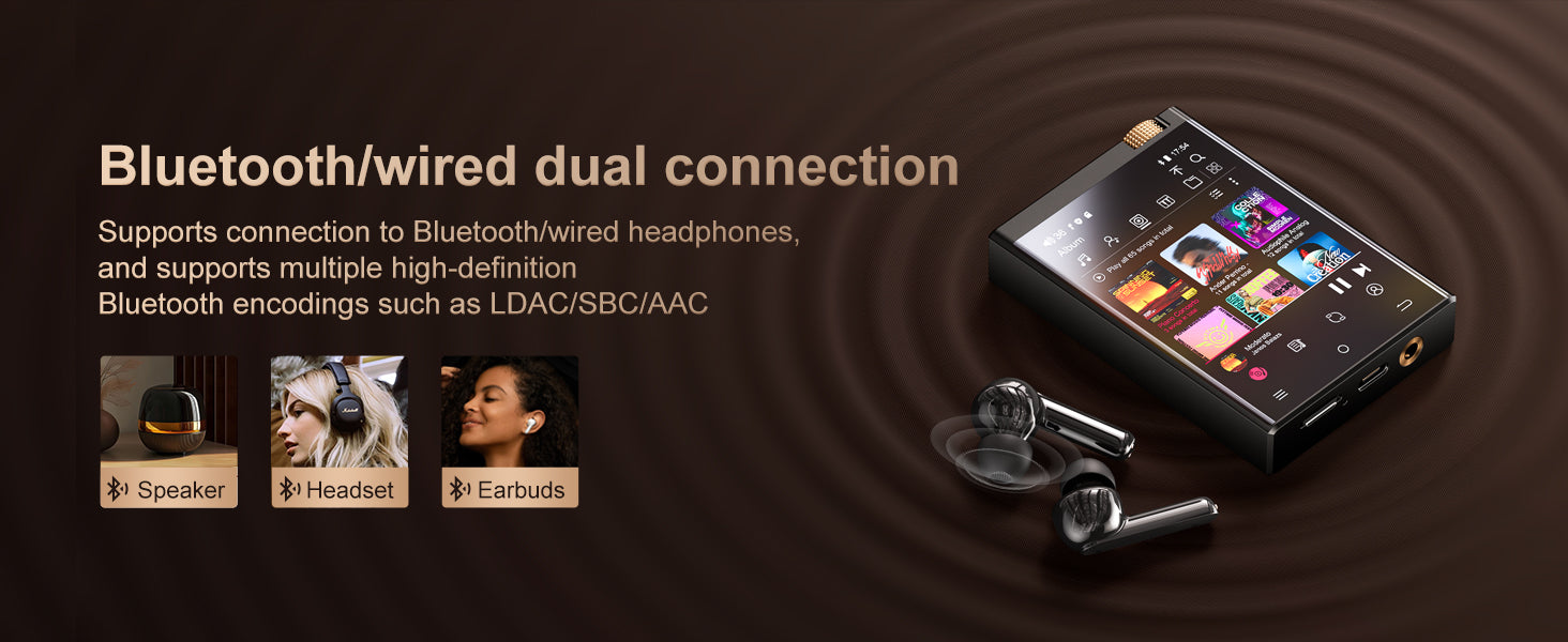 Oilsky Hi-Fi MP3 Player with Bluetooth & WiFi 64GB