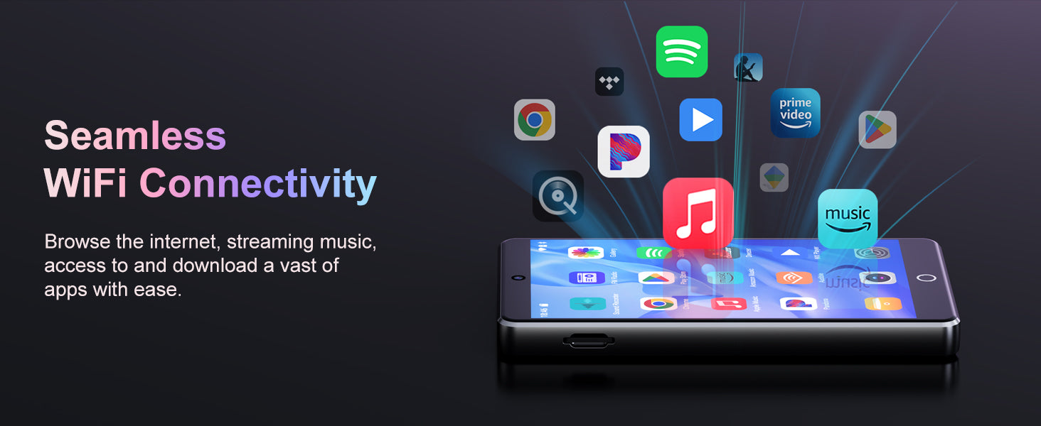 80GB MP3 Player with Bluetooth 5.0 & WiFi