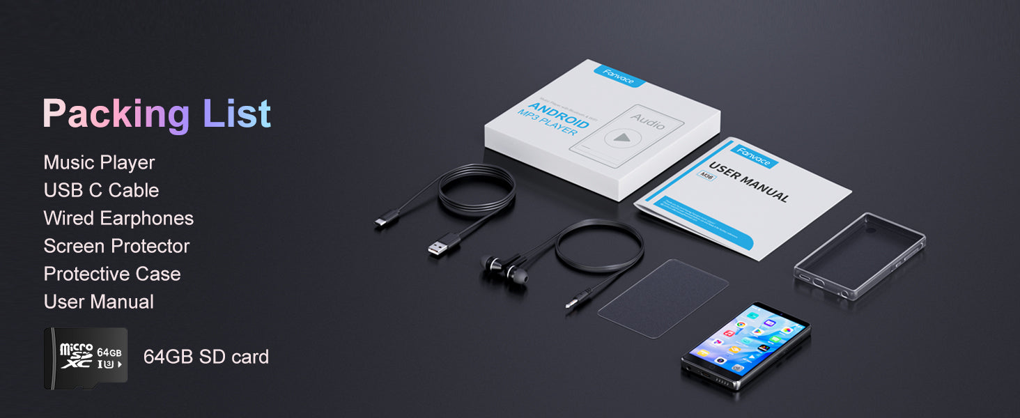 80GB MP3 Player with Bluetooth 5.0 & WiFi