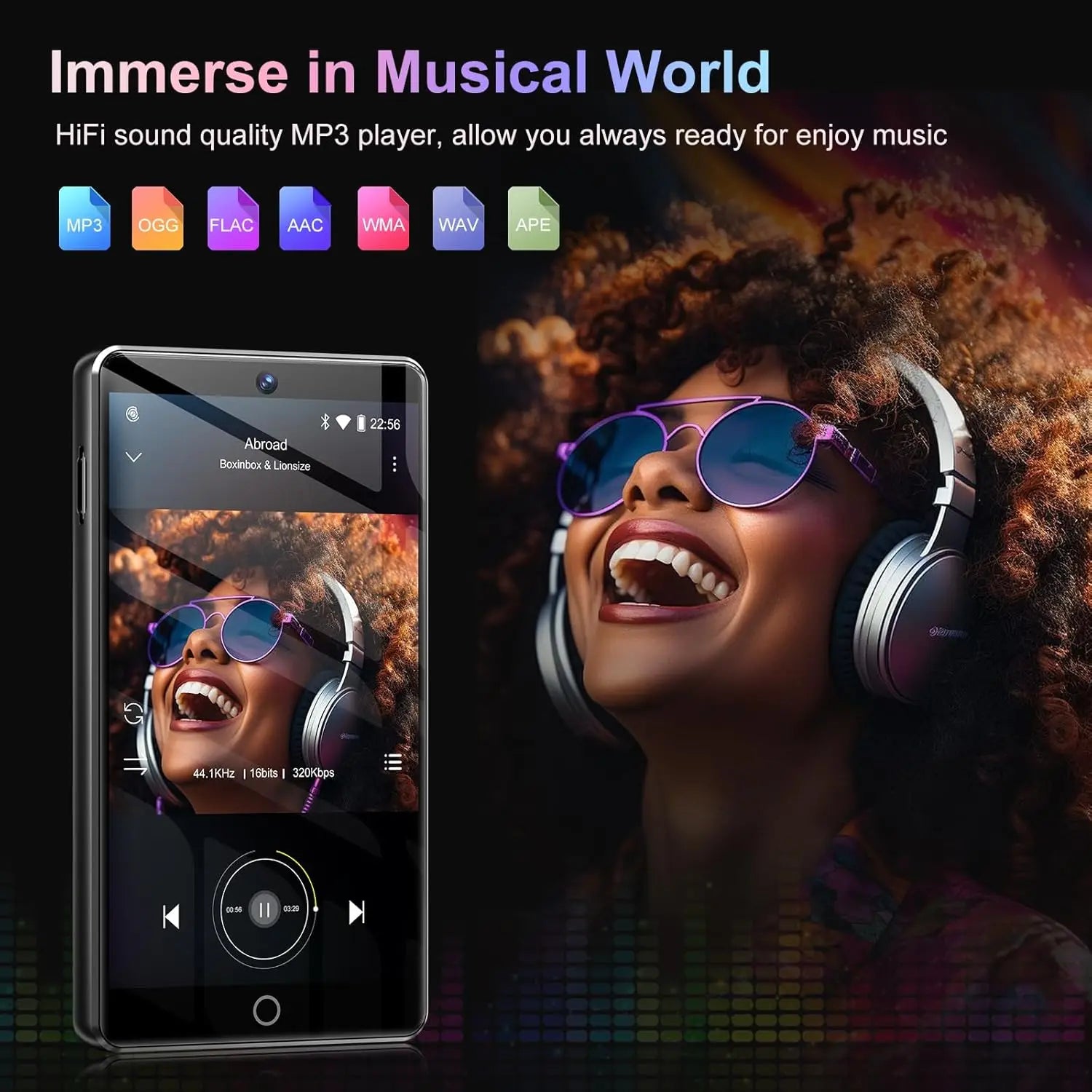 80GB MP3 Player with Bluetooth 5.0 & WiFi