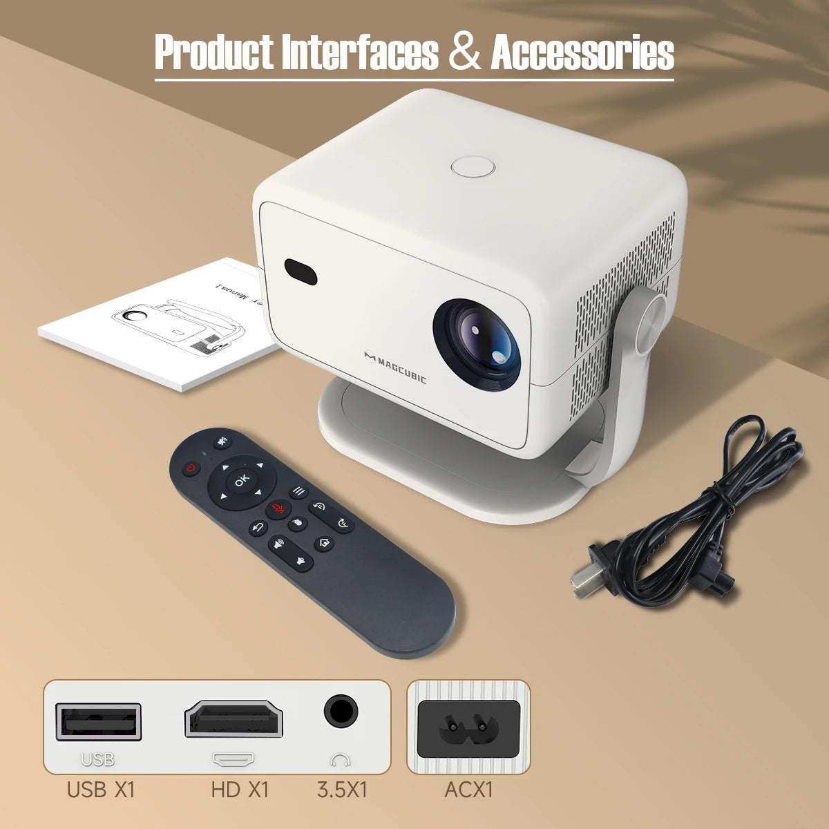 Magcubic 650ANSI L018 Projector – 4K Native 1080P Smart Home Cinema Experience