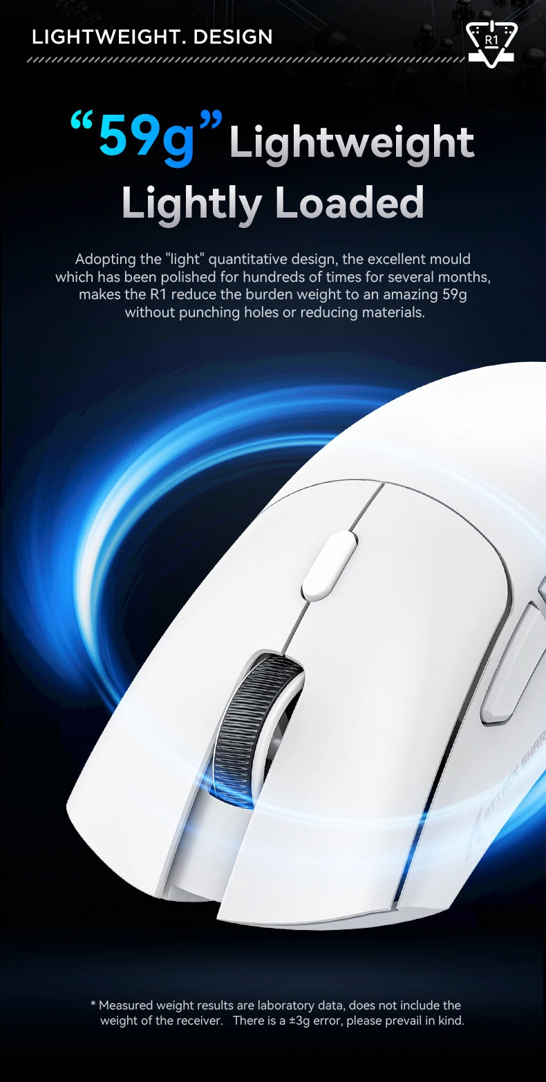 Attack Shark R1 Wireless Gaming Mouse
