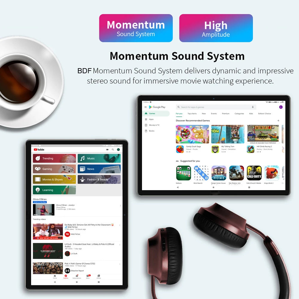 10.1" Android 13 Tablet – Octa-Core, Dual SIM, 4GB RAM, 64GB Storage