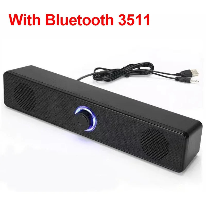 PC Soundbar Bluetooth Speaker – Wired & Wireless