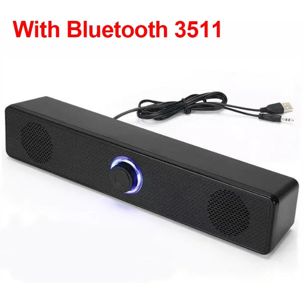 PC Soundbar Bluetooth Speaker – Wired & Wireless