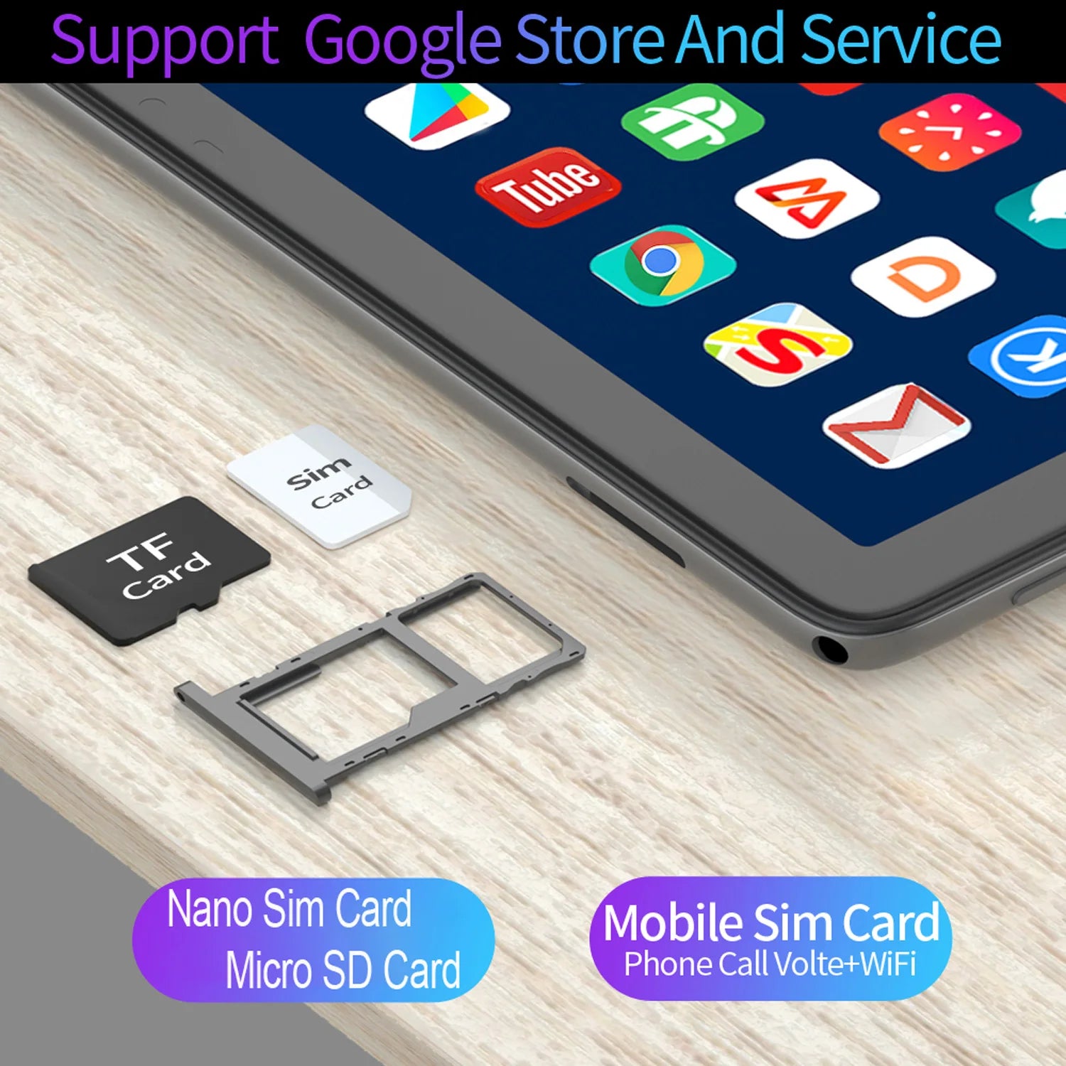 10.1" Android 13 Tablet – Octa-Core, Dual SIM, 4GB RAM, 64GB Storage