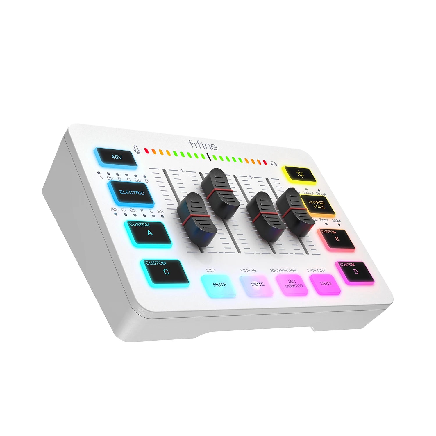FIFINE 4-Channel RGB Gaming Audio Mixer