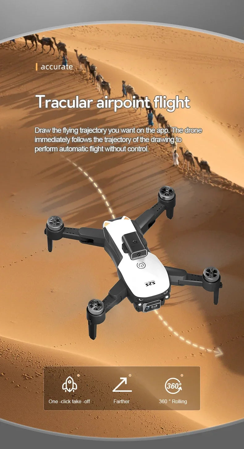 S2S Mini Drone – 8K HD Camera, Obstacle Avoidance, Foldable Quadcopter