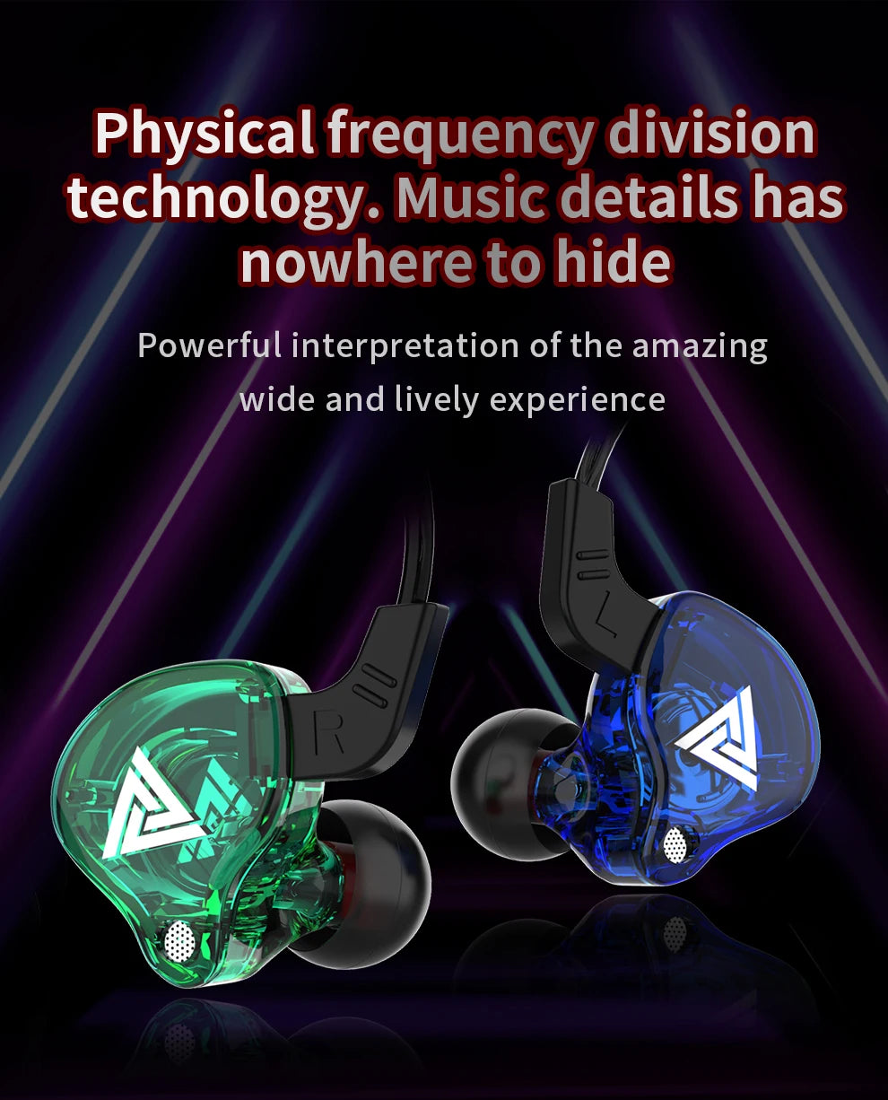 QKZ AK6 In-Ear HiFi Earphones with Mic & Subwoofer Bass