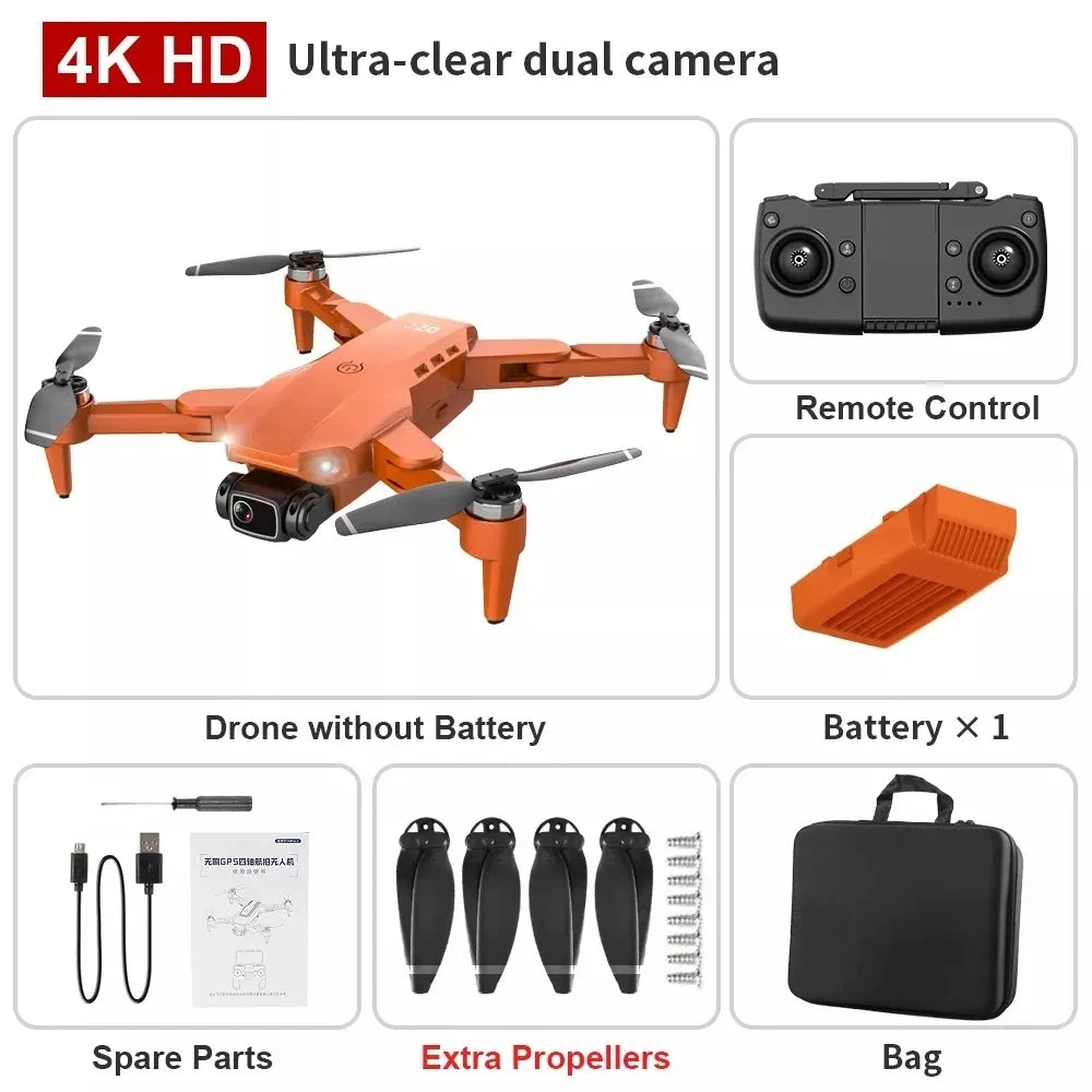 L900 Pro 4K GPS Drone – Dual Camera, Brushless Foldable Quadcopter