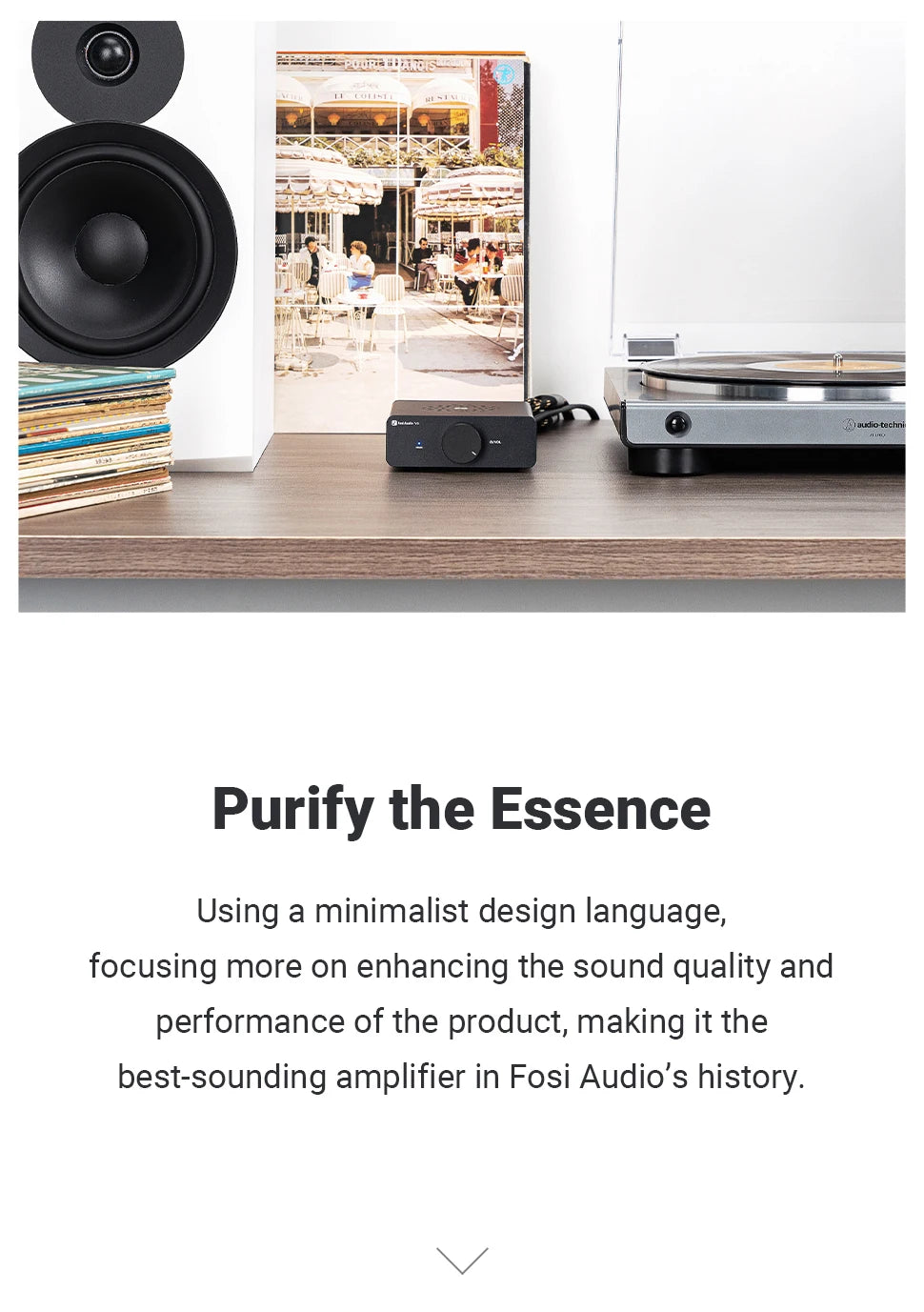 Fosi Audio V3 300W×2 Mini Stereo Power Amplifier