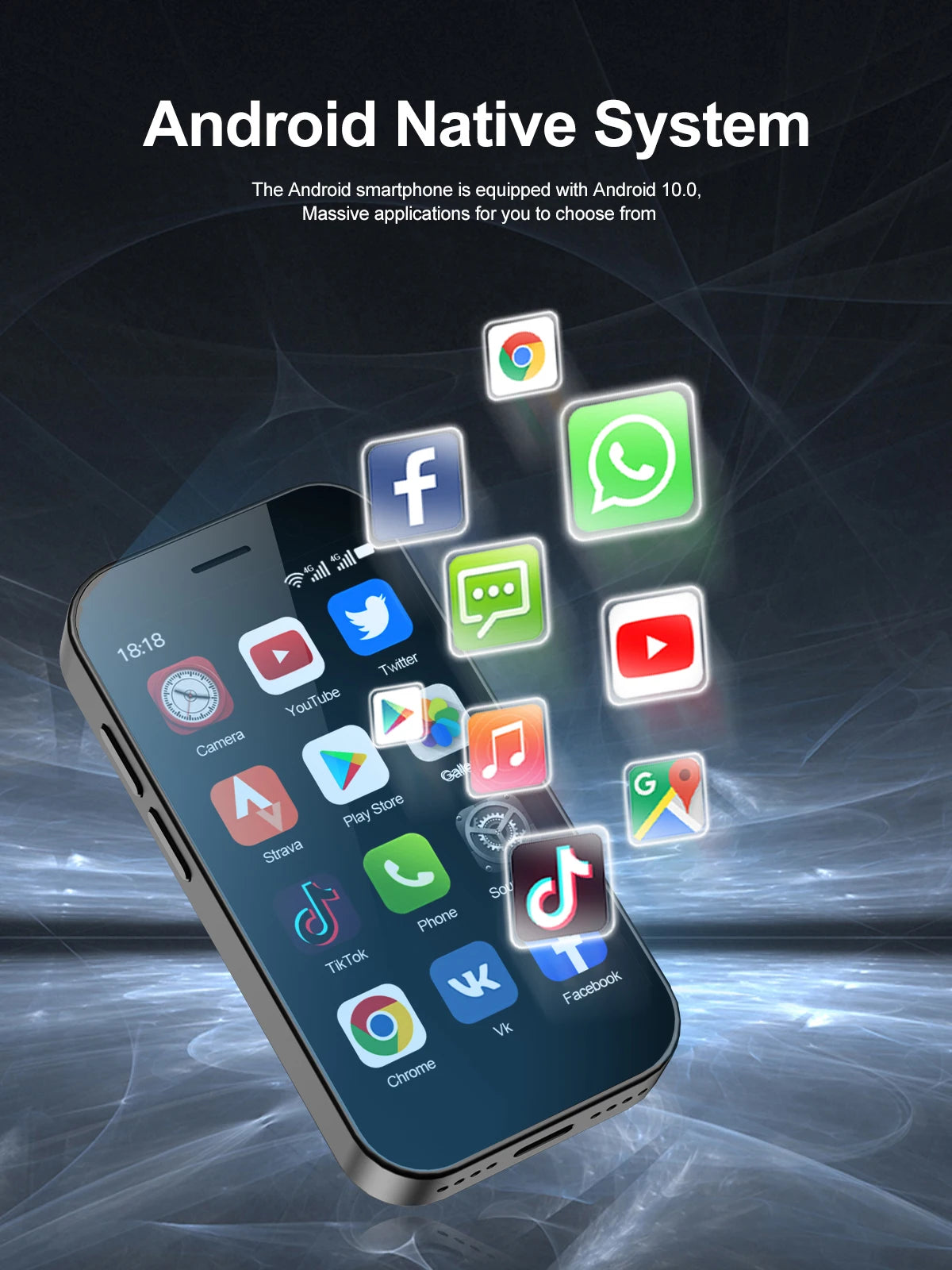 9000 Mini Smartphone – 3.0" HD, Android 10, 4G LTE