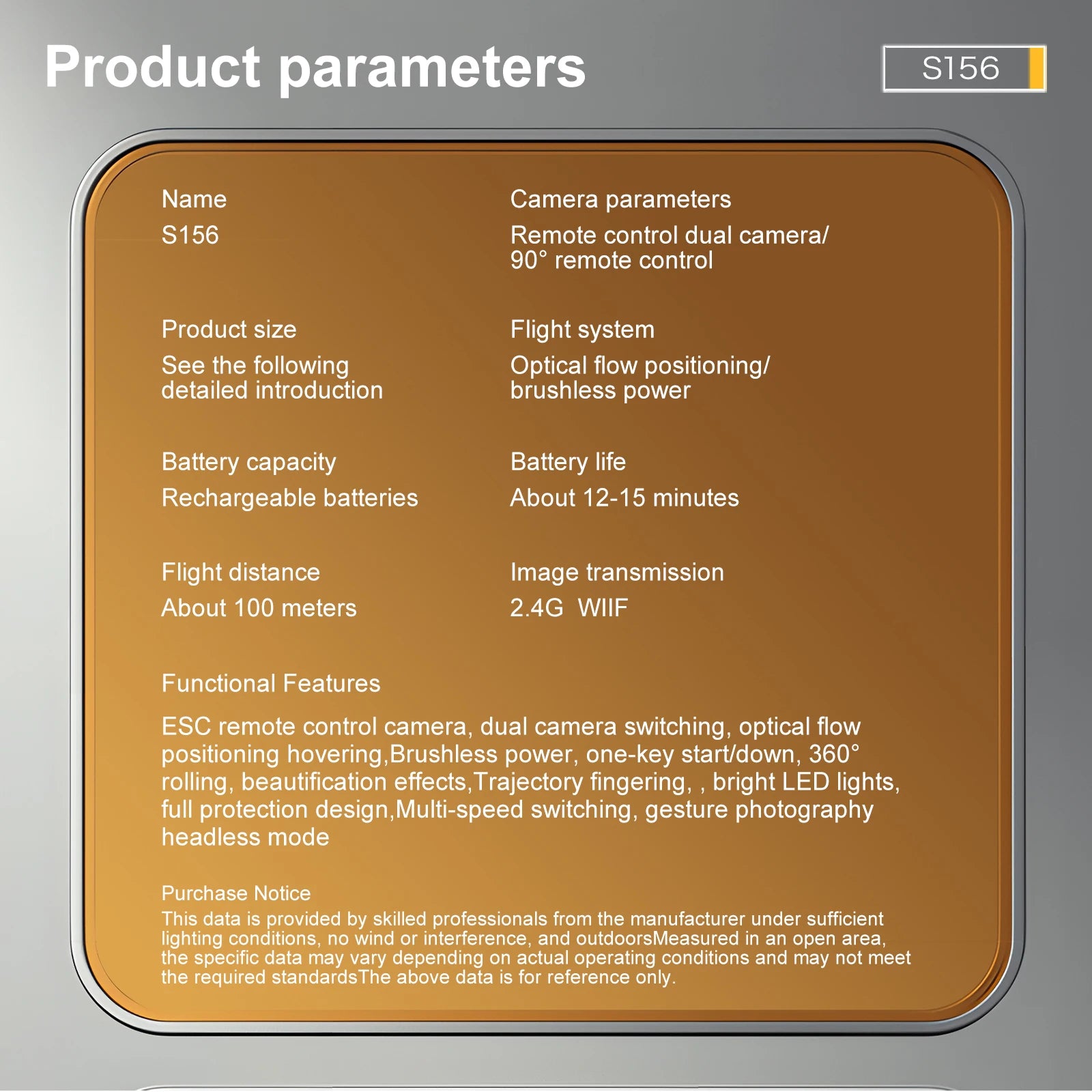 S156 RC Drone – 8K HD Dual Camera, 5G WiFi Quadcopter