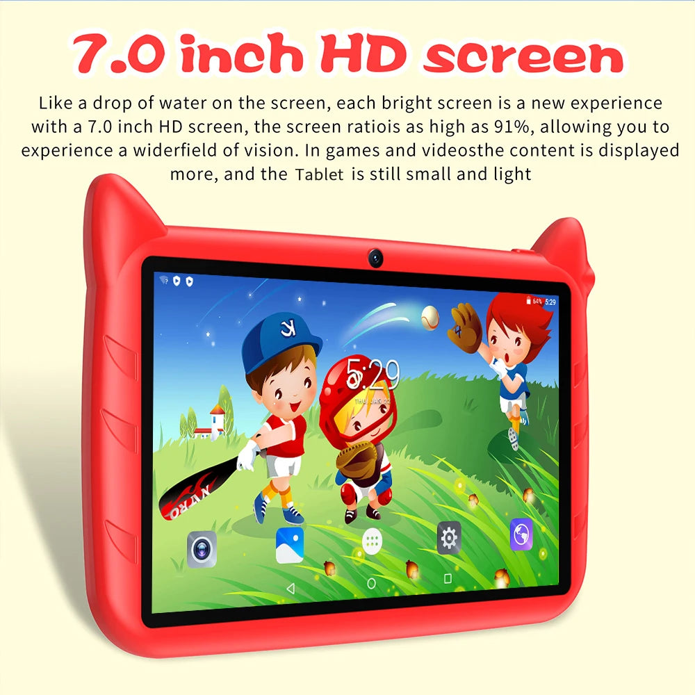BDF 7-Inch Kids Tablet – Safe, Fun, and Educational Android 13 Device for Children