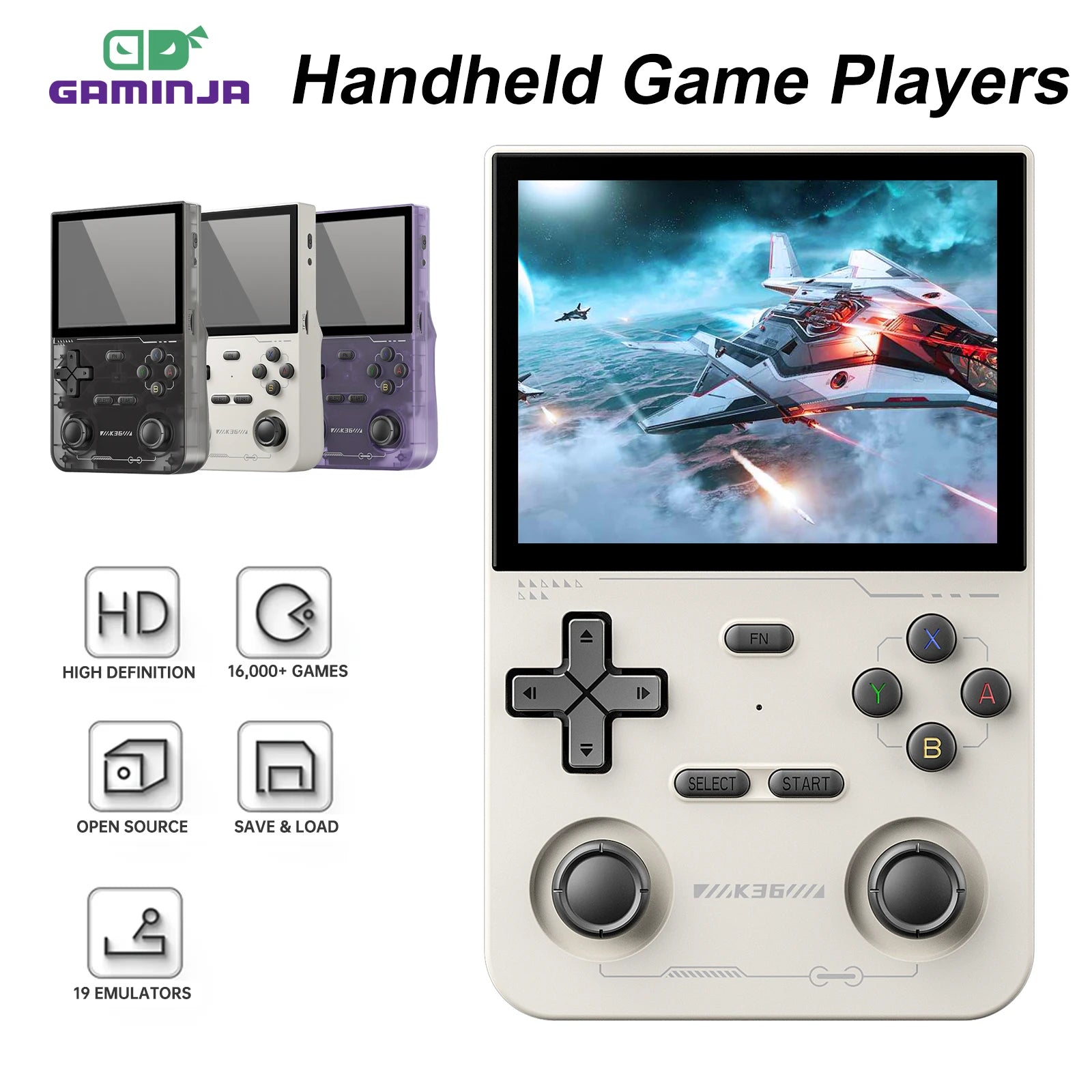 GAMINJA K36 Handheld Game Console 64GB