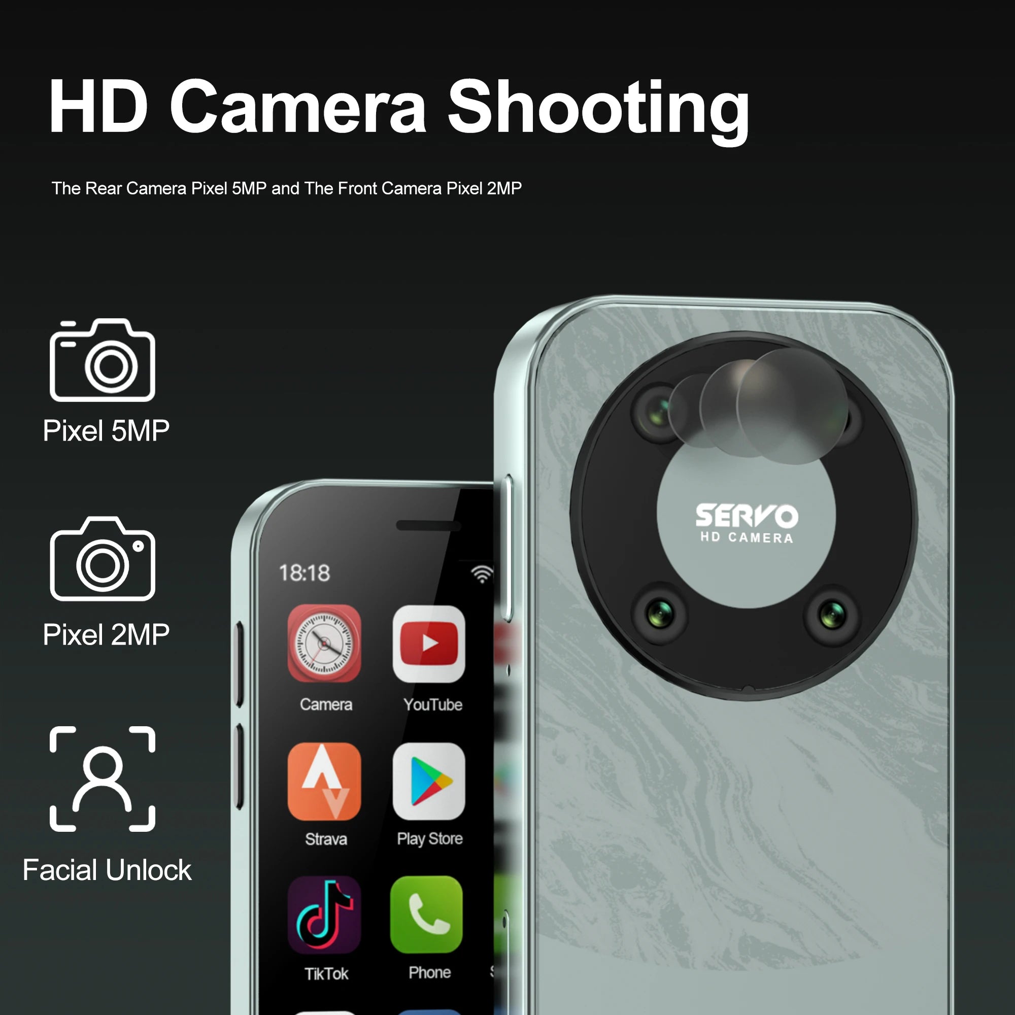 9000 Mini Smartphone – 3.0" HD, Android 10, 4G LTE