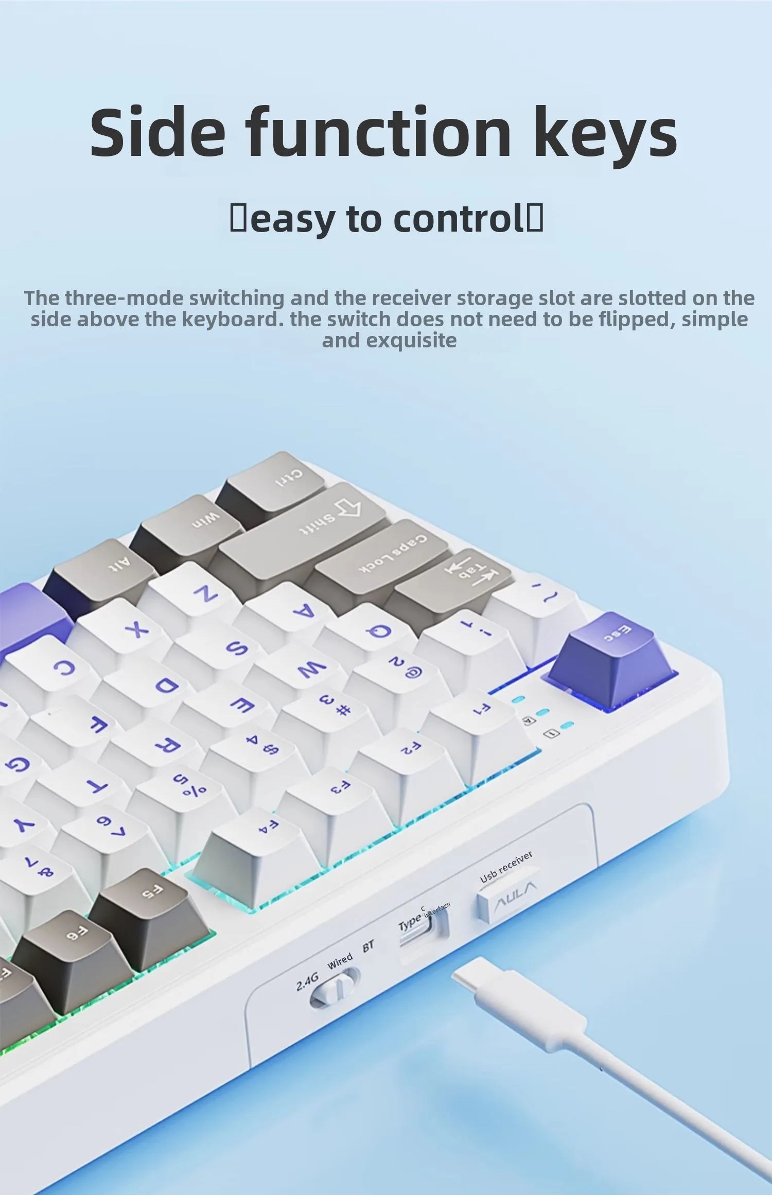 AULA F108/PRO Mechanical Gaming Keyboard – RGB Hot-Swappable Wireless Performance