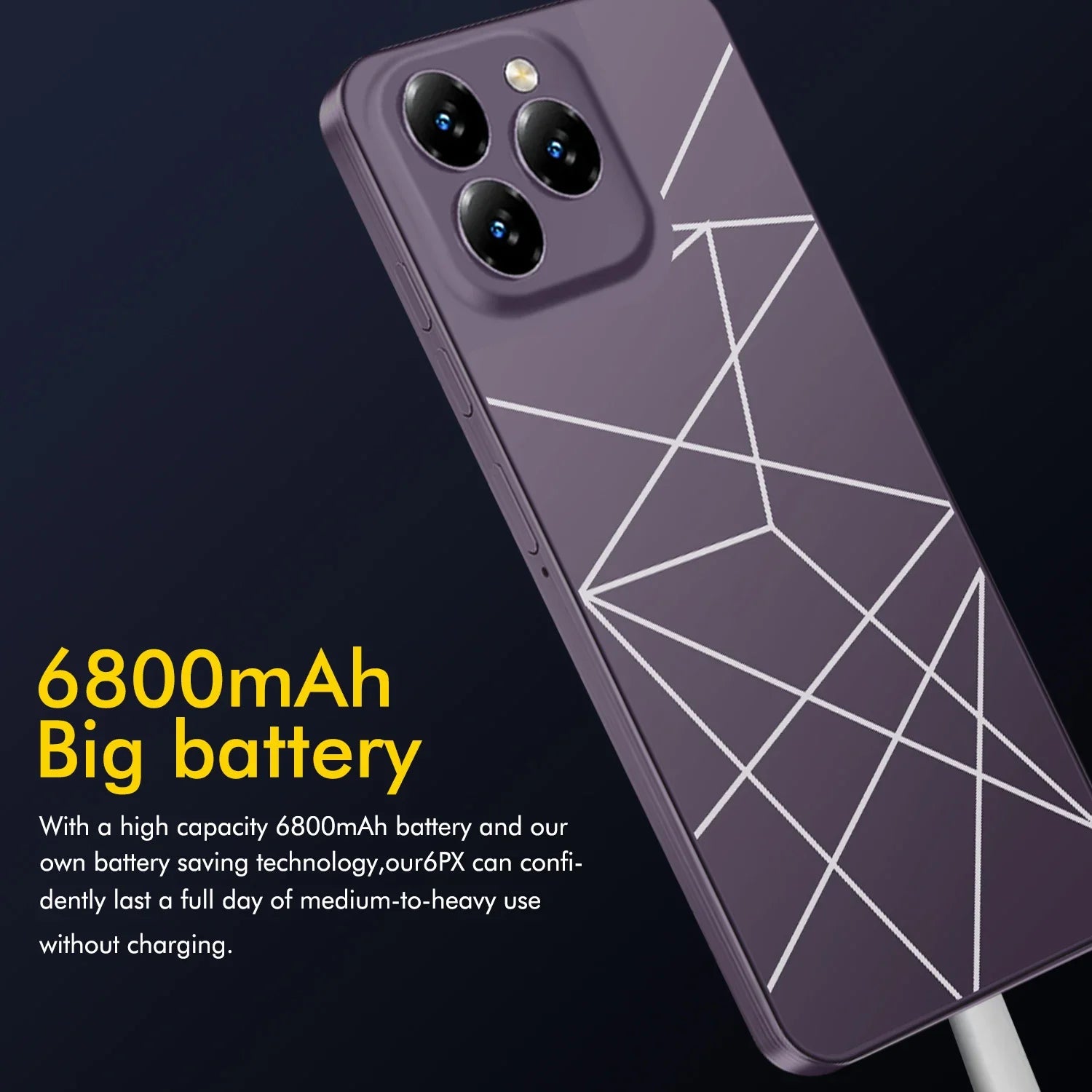 I16 Pro Max Smartphone – 6.8" Android, 12GB RAM, 512GB Storage