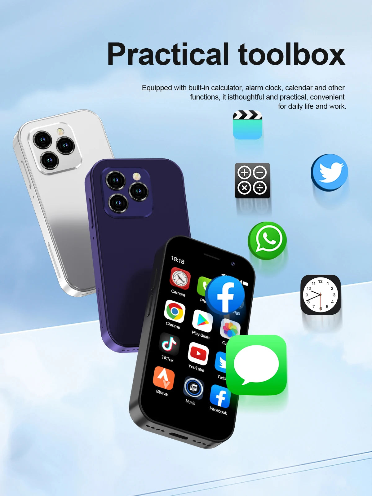 2024 SERVO KING8000 Mini 4G Smartphone