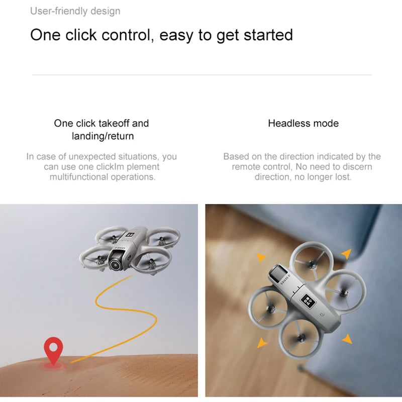 D16 Mini Drone – Dual Camera 8K HD, Obstacle Avoidance UAV