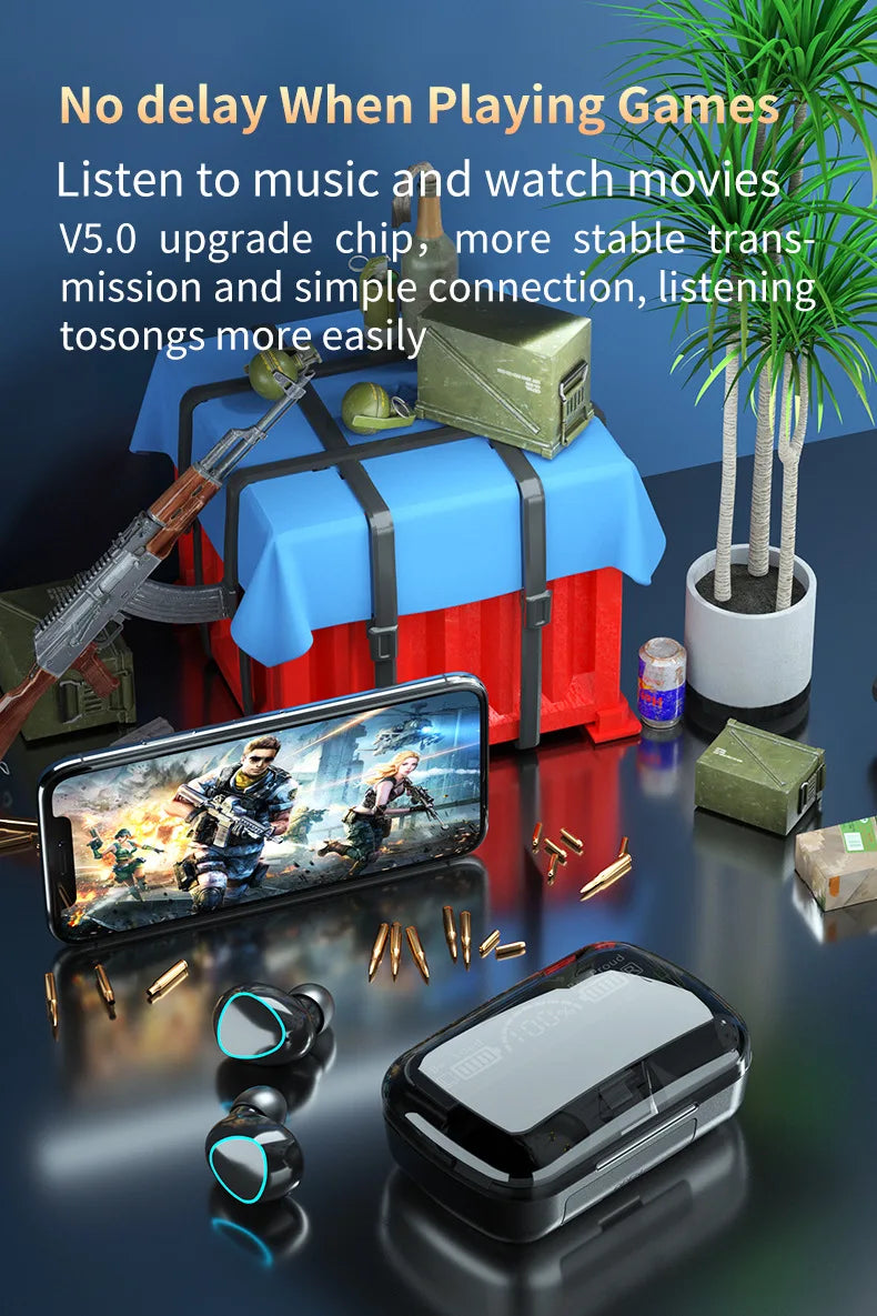 M10 Wireless Earbuds with Power Bank & HiFi Sound