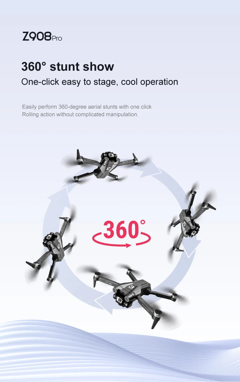 MINI Z908Pro Max Drone – 4K WiFi FPV, Brushless Foldable Quadcopter