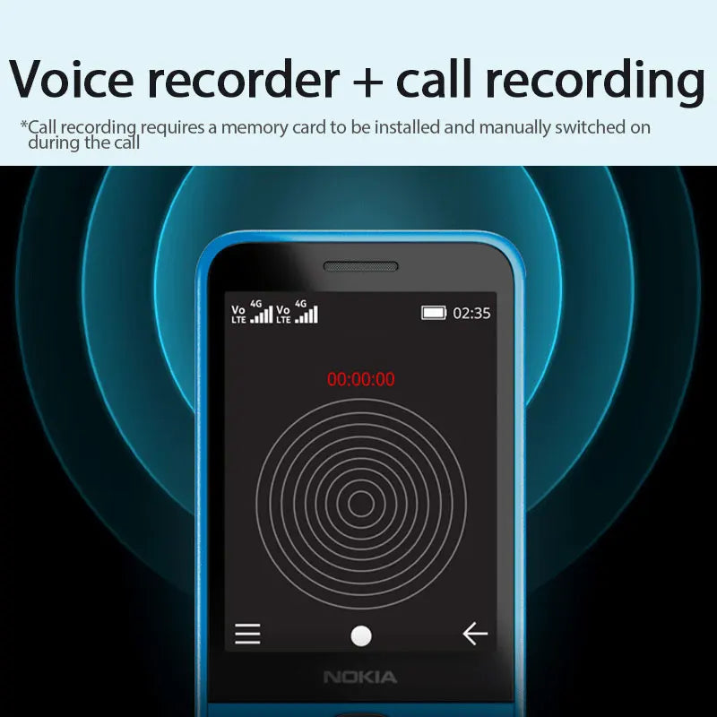 4G Feature Phone – Dual SIM, Bluetooth 5.0, 2MP Camera