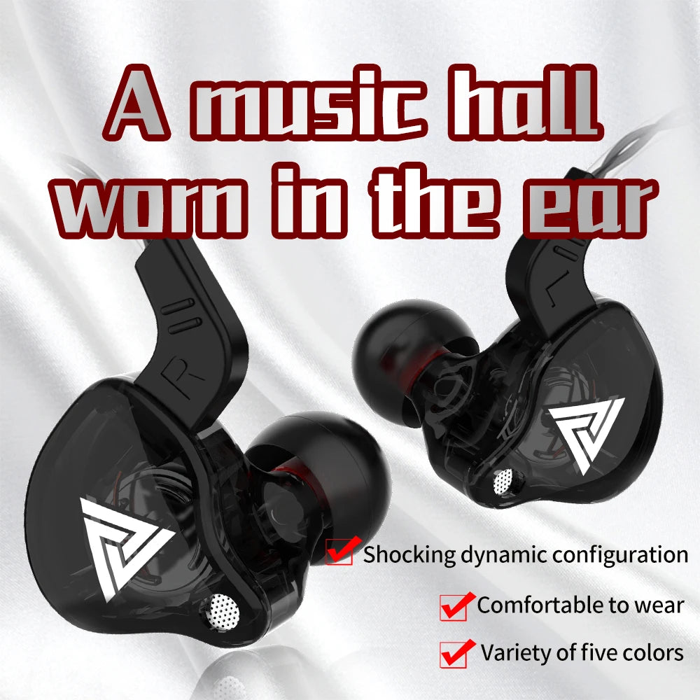 QKZ AK6 In-Ear HiFi Earphones with Mic & Subwoofer Bass