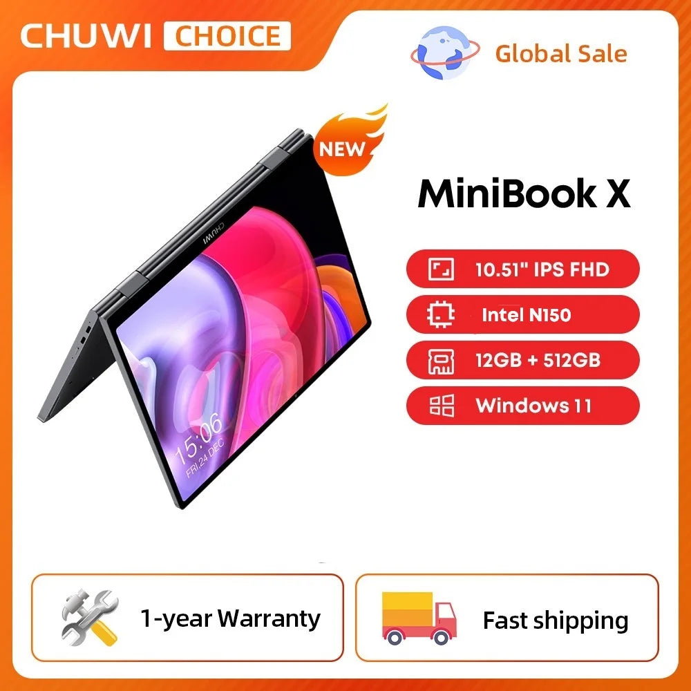 MiniBook X 2-in-1 Laptop Tablet