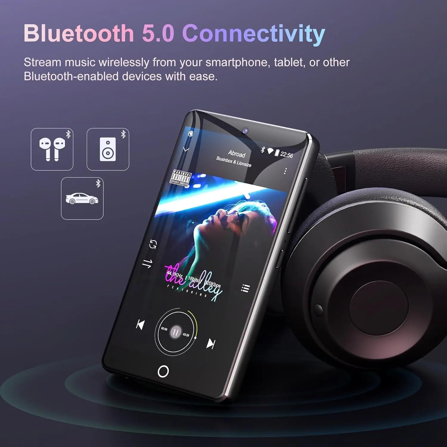 80GB MP3 Player with Bluetooth 5.0 & WiFi