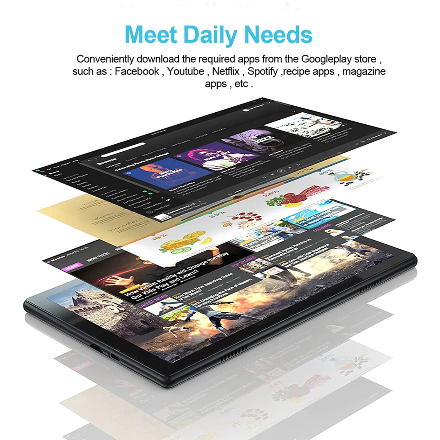 10.1" Android 13 Tablet – Octa-Core, Dual SIM, 4GB RAM, 64GB Storage