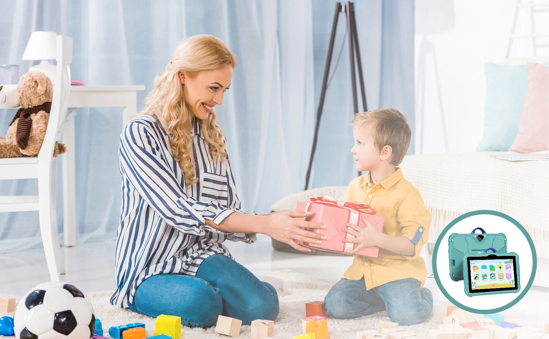 7" Kids Tablet Android 13 – Educational Learning Tablet for Children