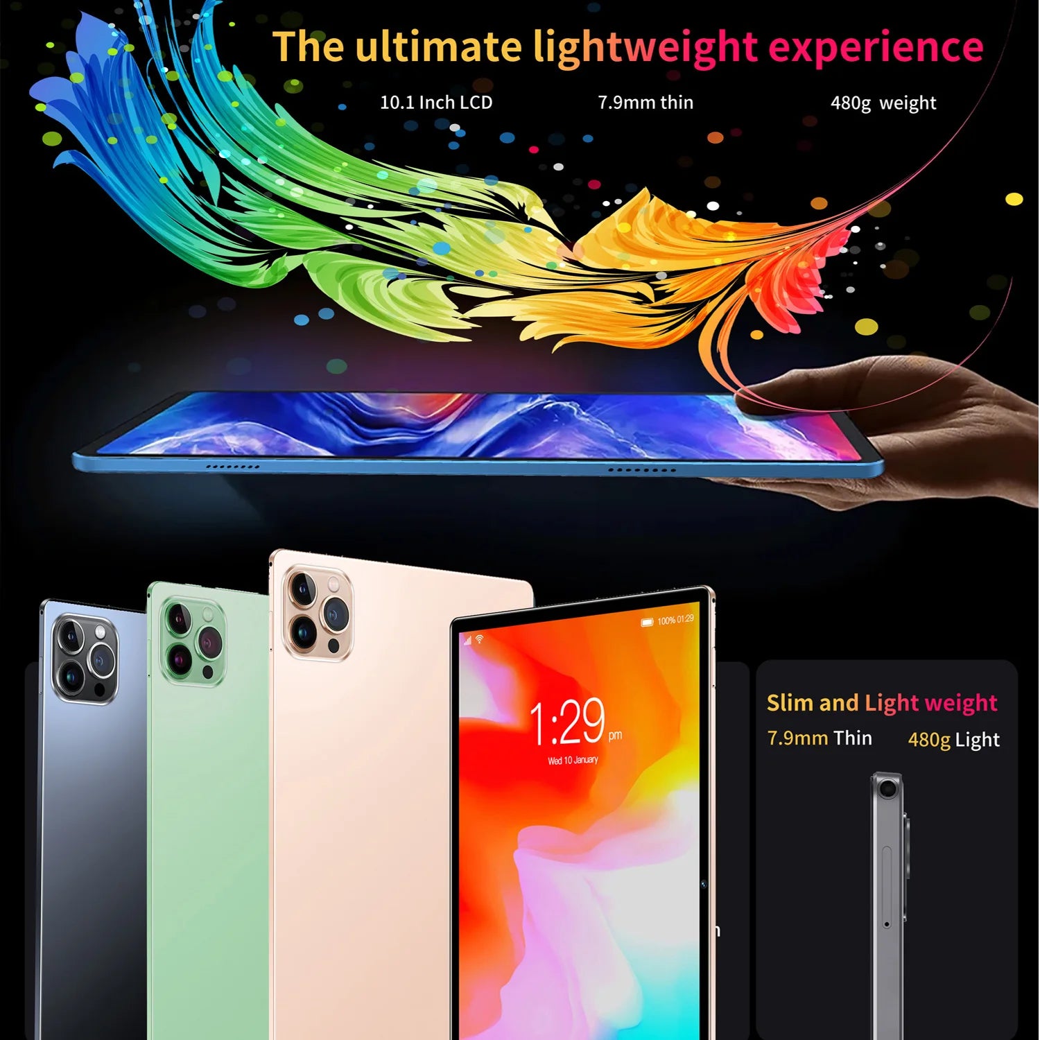 10.1" Android 13 Tablet – Octa-Core, Dual SIM, 4GB RAM, 64GB Storage