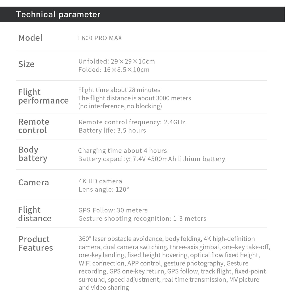 2025 L600 PRO MAX GPS Drone
