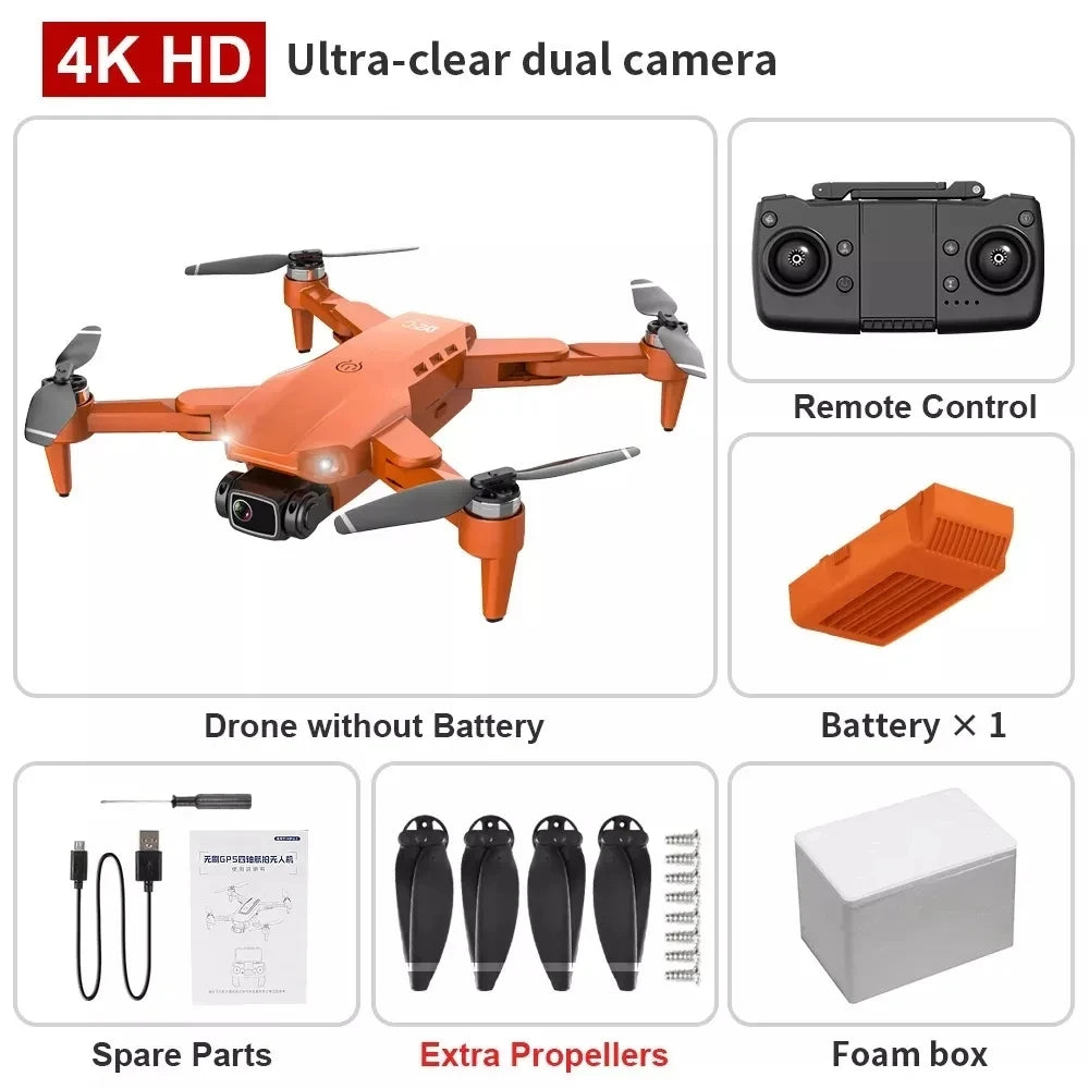 L900 Pro 4K GPS Drone – Dual Camera, Brushless Foldable Quadcopter