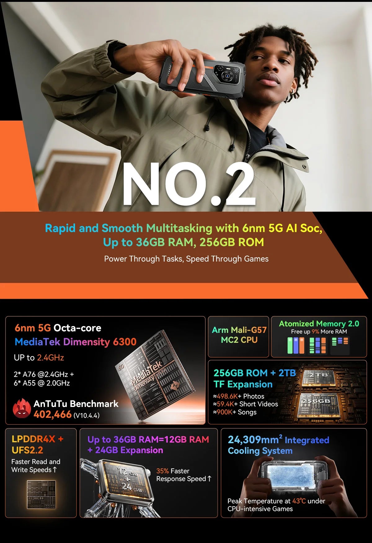 Blackview OSCAL PILOT 3 5G Rugged Smartphone