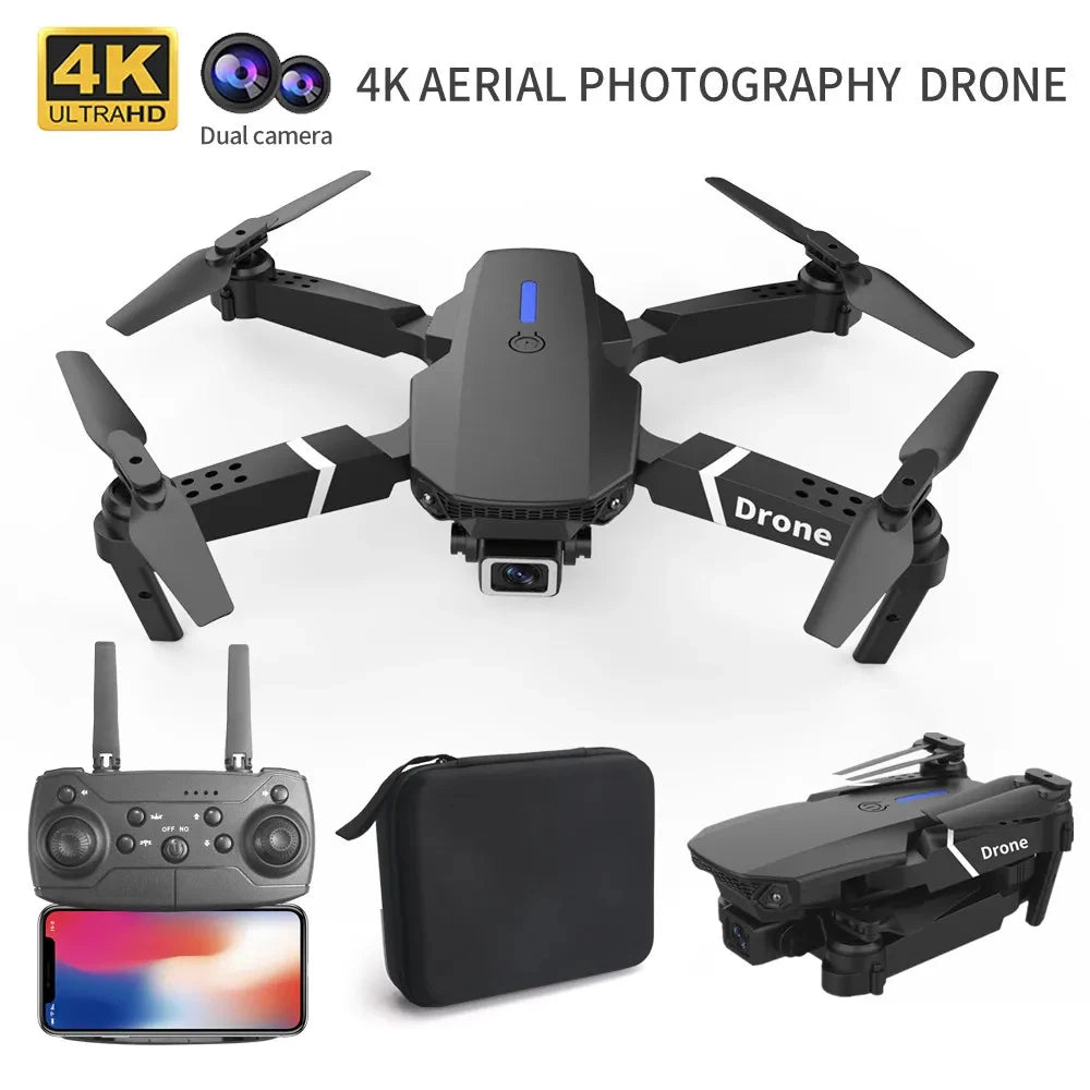 E88 4K HD Camera Foldable WiFi FPV RC Drone