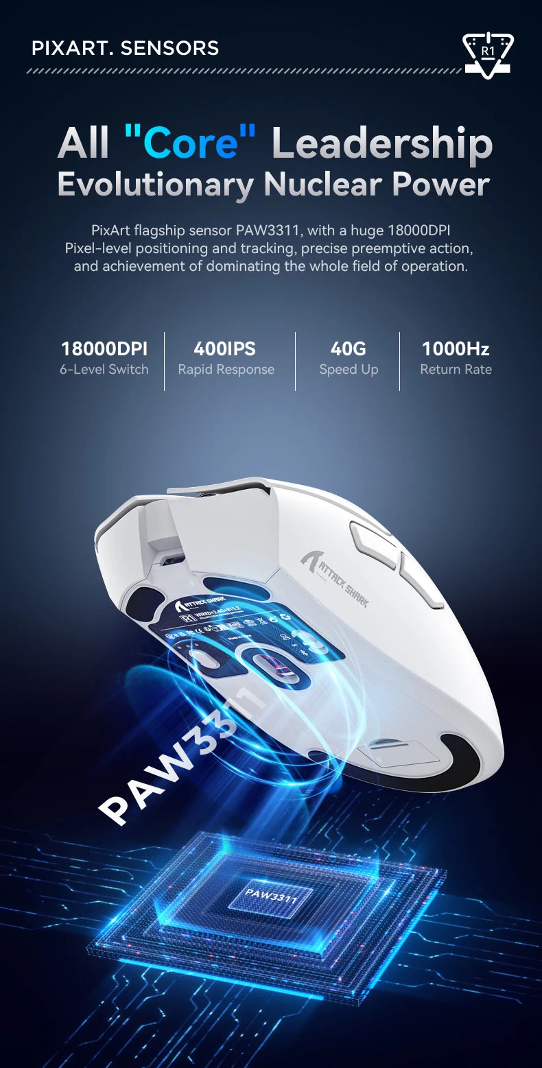 Attack Shark R1 Wireless Gaming Mouse