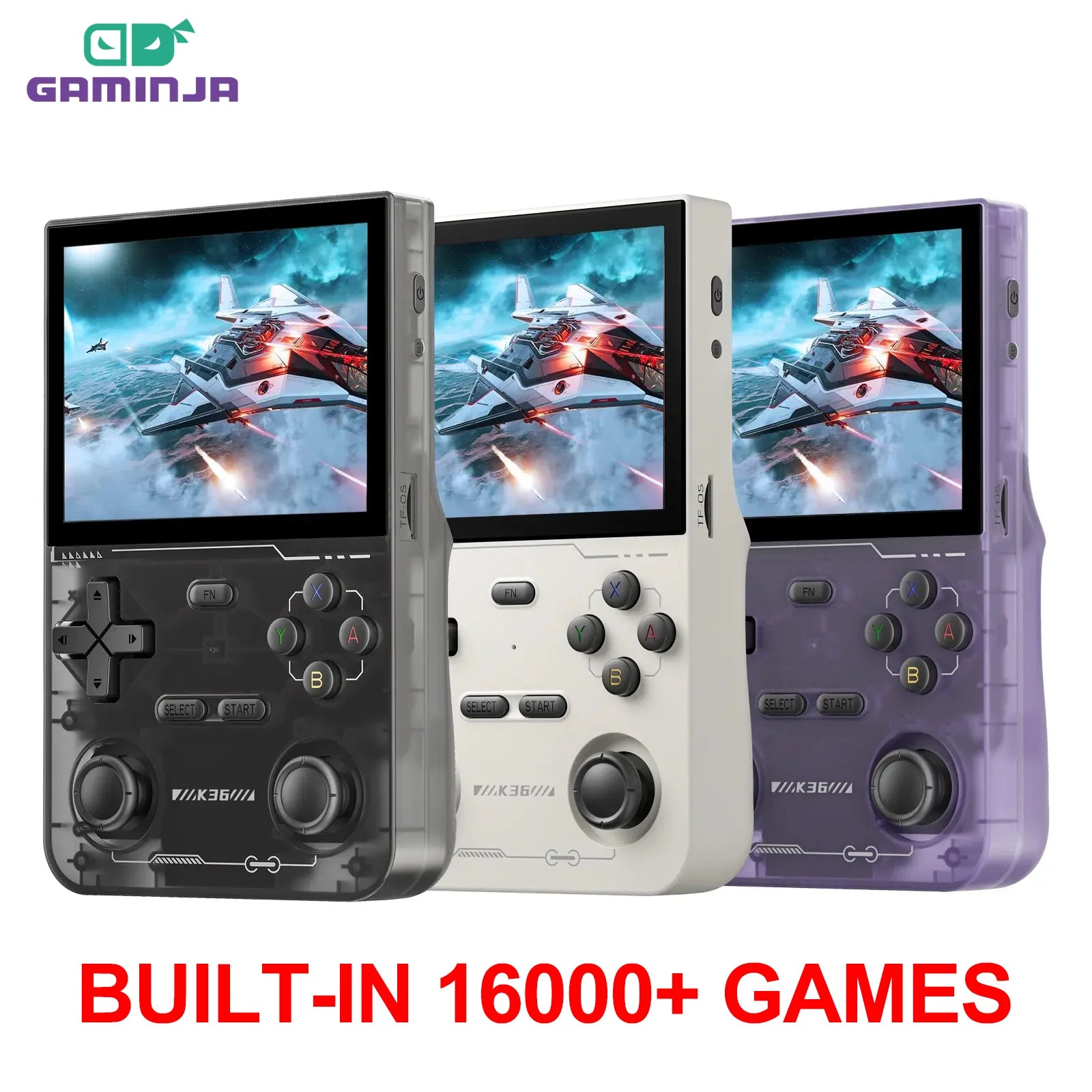GAMINJA K36 3.5" Handheld Game Console 64GB