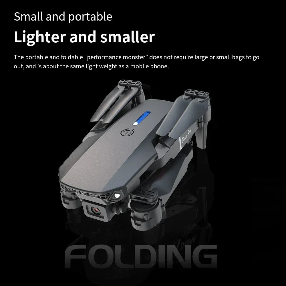 E88 Mini Drone – 4K HD Camera Foldable WiFi FPV Quadcopter