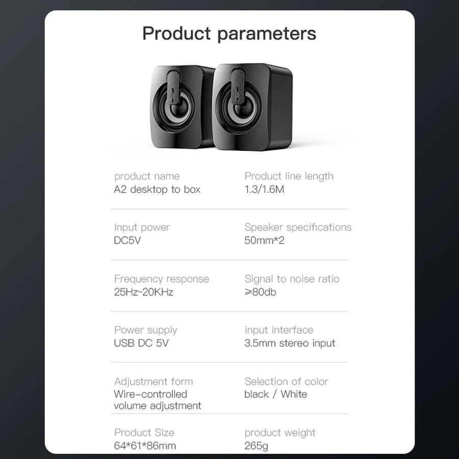 Mini PC Speaker Sound Box for Laptop & Desktop