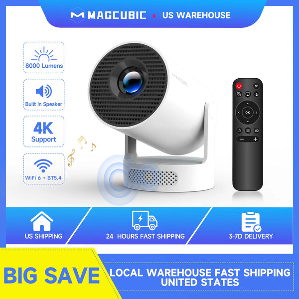 Magcubic HY300 Pro+ Projector – Smart 4K 720P Portable Home Theater Experience