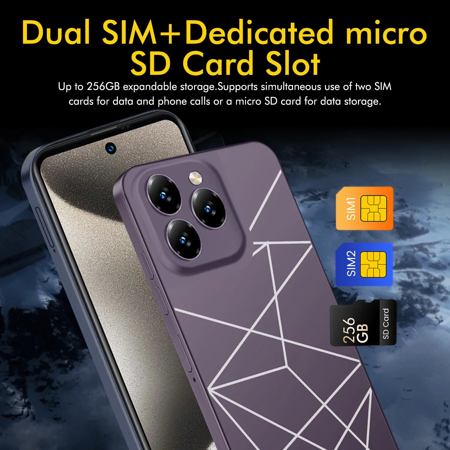 I16 Pro Max Smartphone – 6.8" Android, 12GB RAM, 512GB Storage