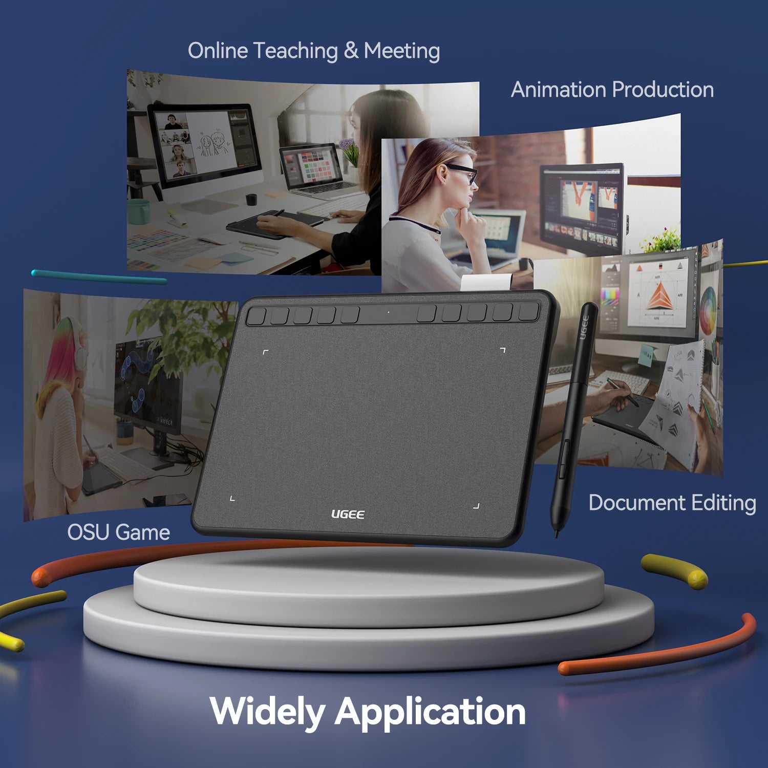 UGEE S640 Graphic Tablet – Compact Digital Drawing Pad for Creative Professionals and Students