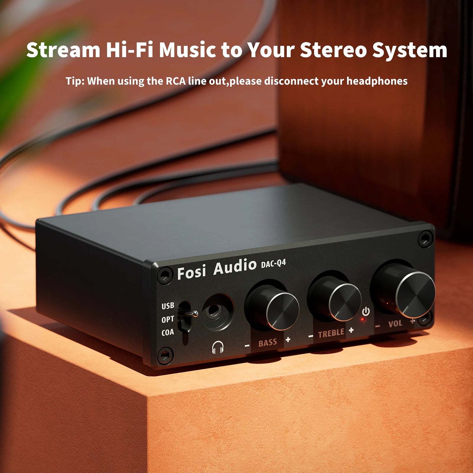 Fosi Audio Q4 Mini USB DAC & Headphone Amplifier