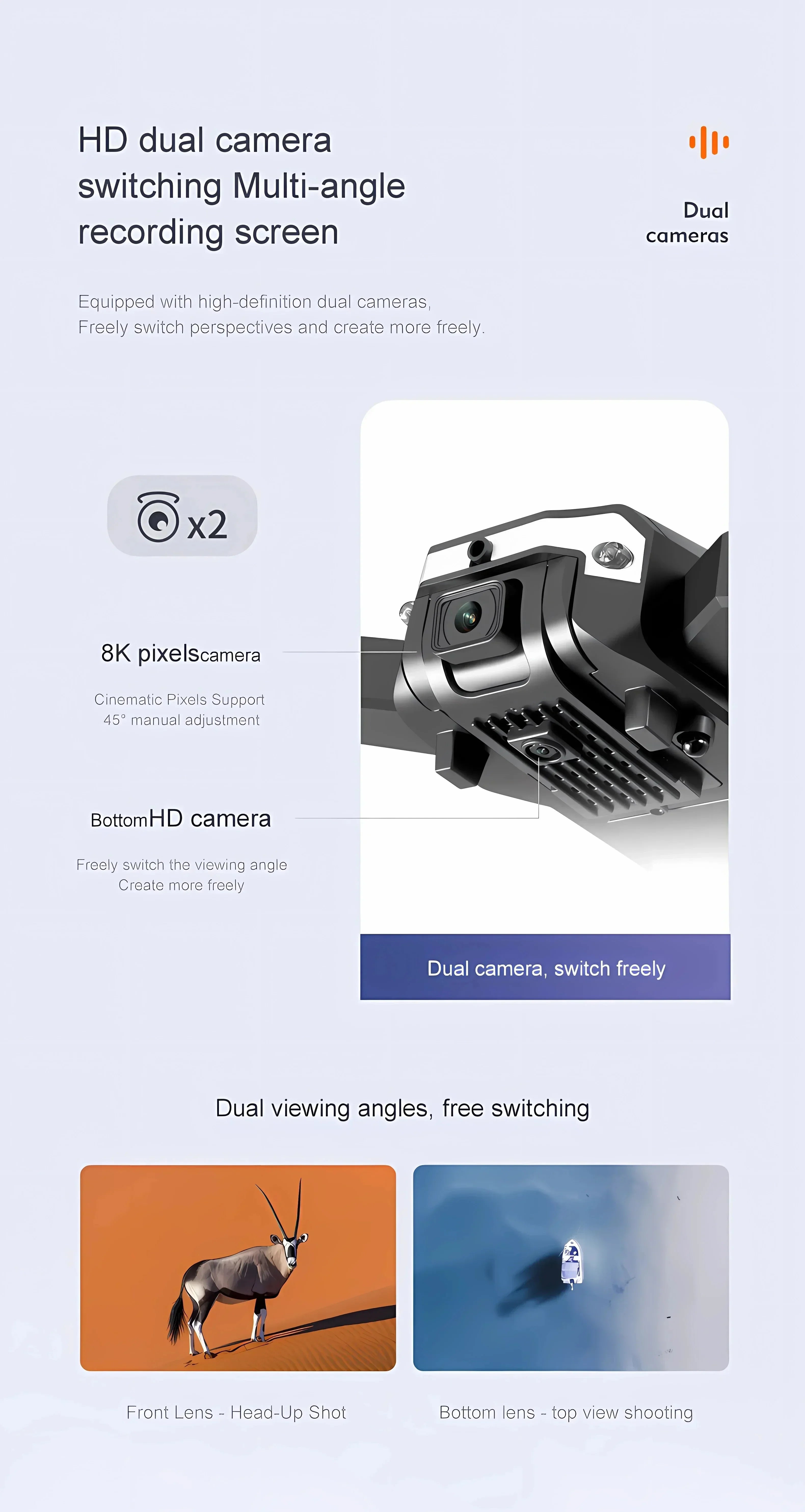 S6 RC Drone G6 – 8K HD Camera, Obstacle Avoidance