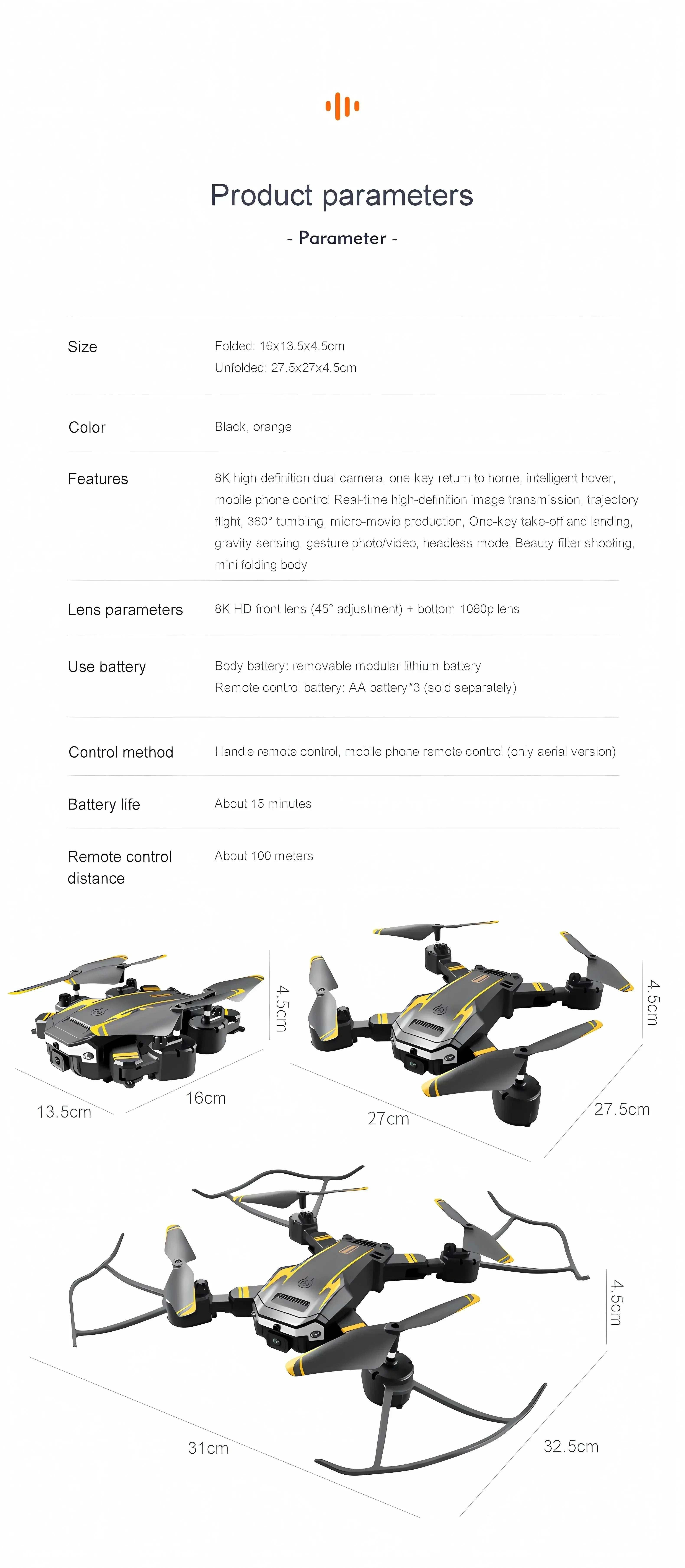 S6 RC Drone G6 – 8K HD Camera, Obstacle Avoidance