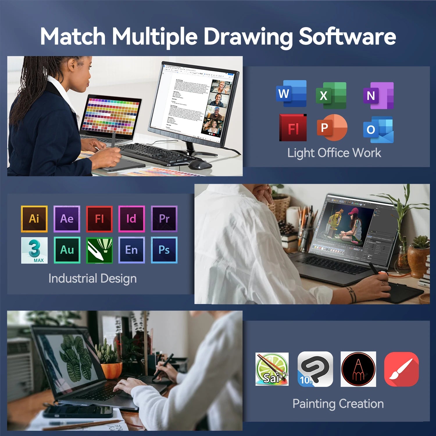 UGEE S640 Graphic Tablet – Compact Digital Drawing Pad for Creative Professionals and Students