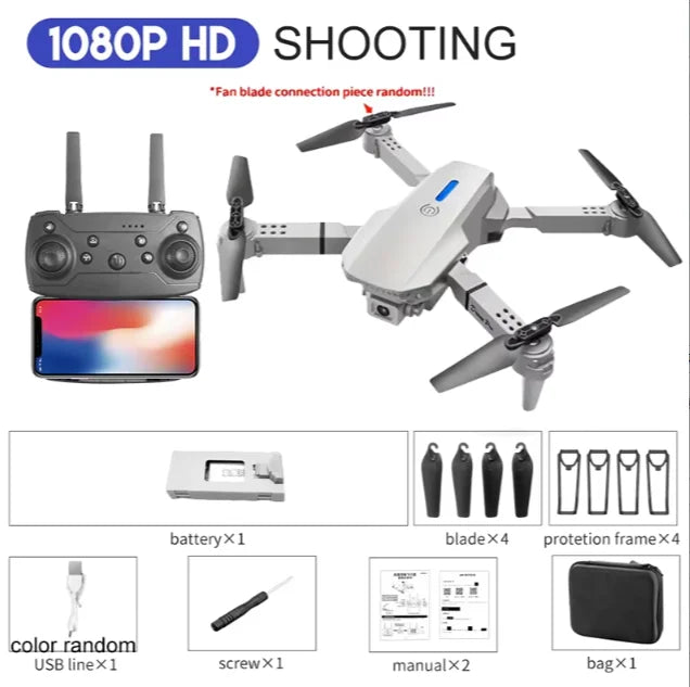 E88Pro RC Drone 4K HD Camera Foldable WiFi FPV
