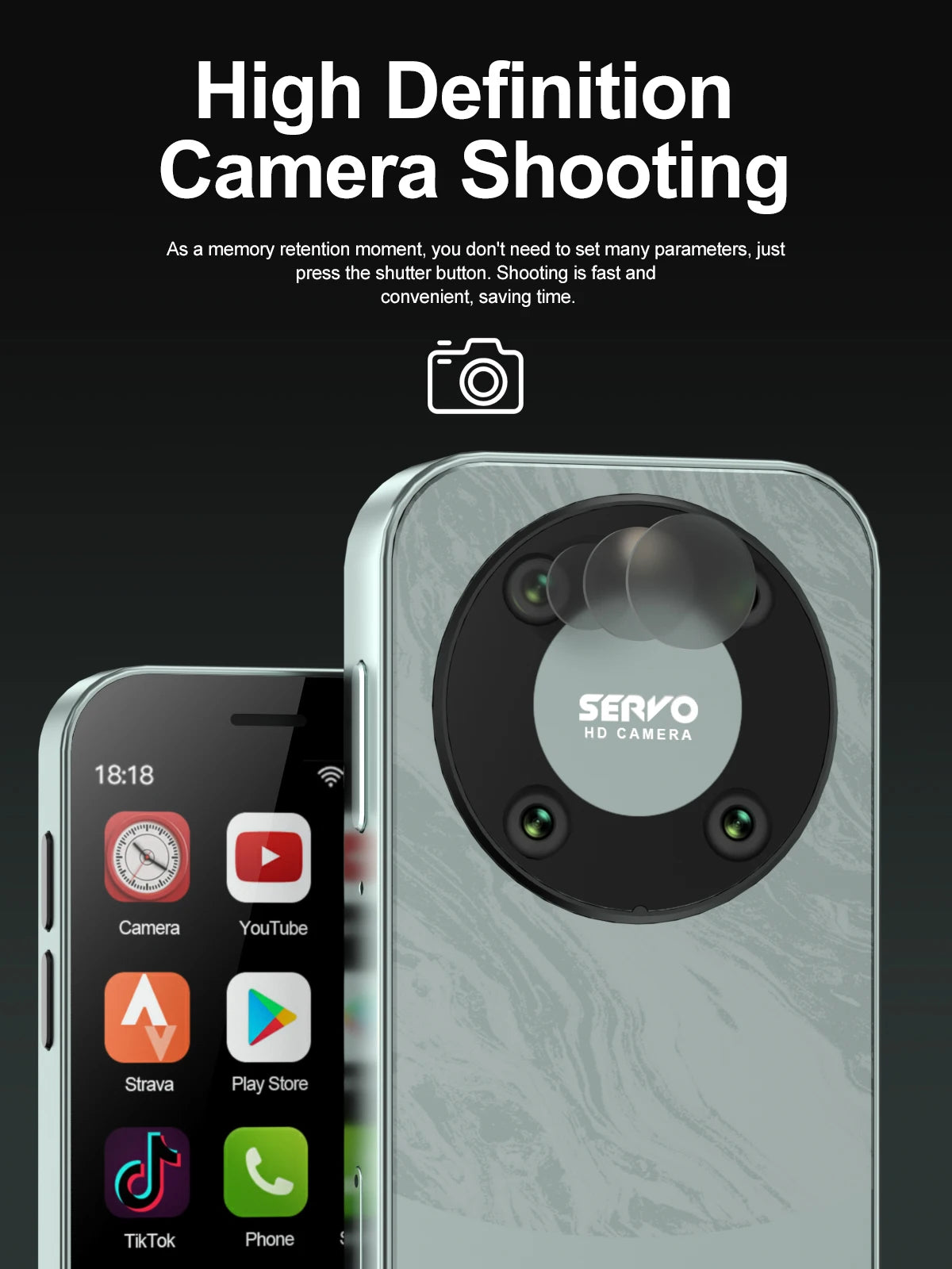 9000 Mini Smartphone – 3.0" HD, Android 10, 4G LTE